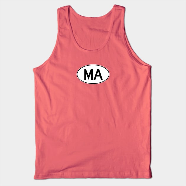 Massachusetts (MA) Oval Tank Top by Vidision Avgeek